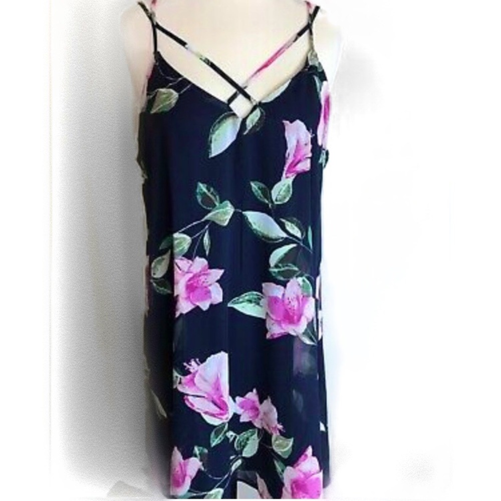 Sienna Sky Blue Floral Lined Dress